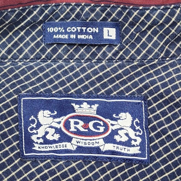 Robert Graham Red Pinstripe Long Sleeve Shirt, Men's Large - Picture 5 of 10